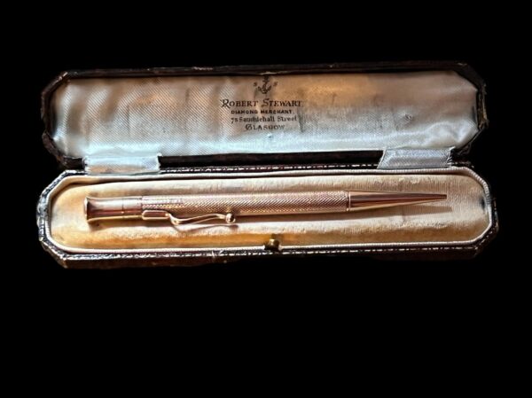 E baker & son 9ct gold propelling pencil