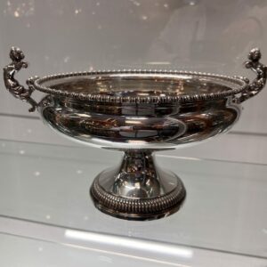 Large solid silver fruit bowl