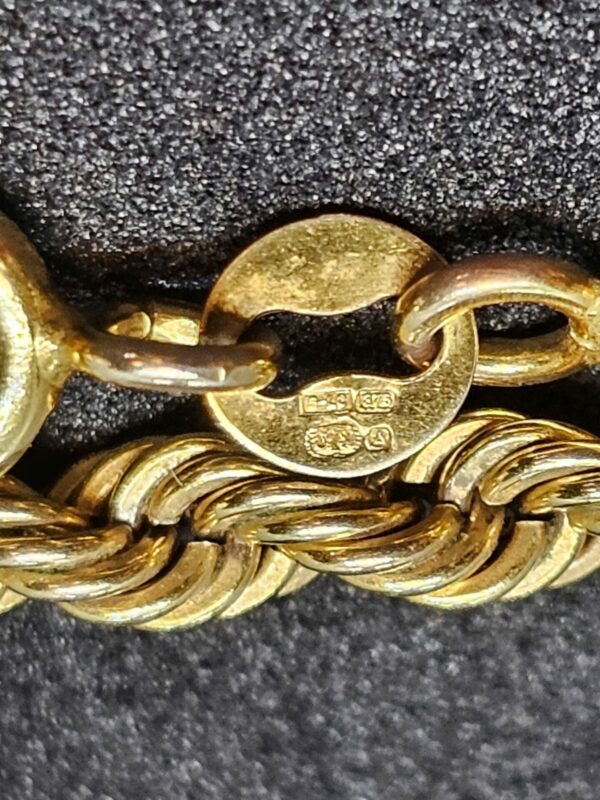 9k Gold Rope Chain 16" - Image 3