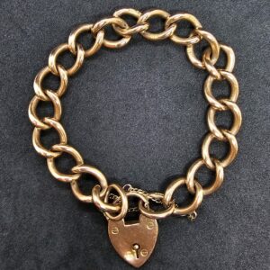9ct Rose Gold Padlock Bracelet