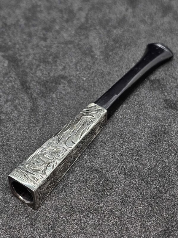 Ebony and 835 Silver Cheroot holder