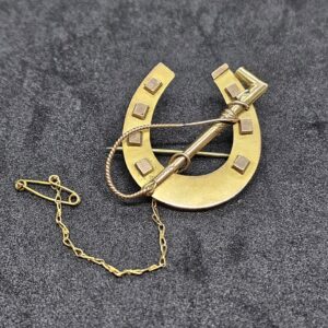 9ct Gold Horseshoe Brooch