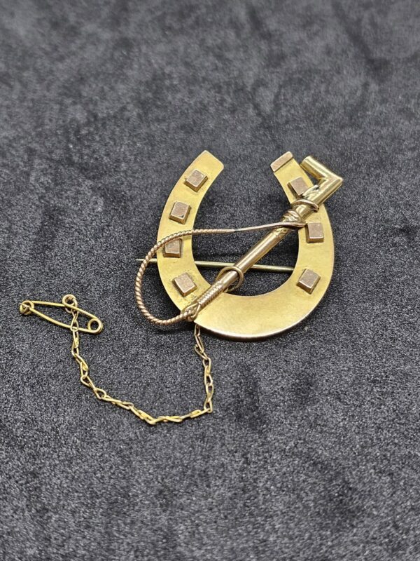 9ct Gold Horseshoe Brooch