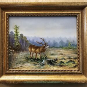 Stag on ceramic painting