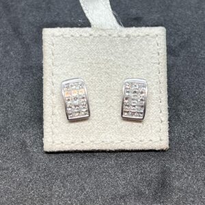 18ct white gold and diamond earrings