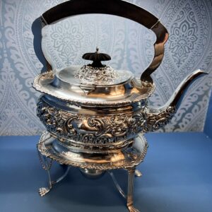 W g keight solid silver spirit kettle