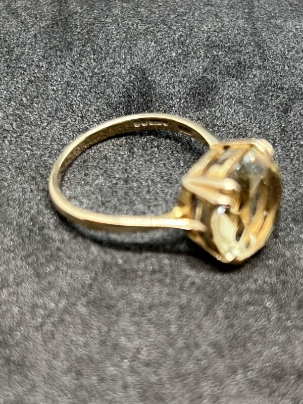 9ct gold and citrine  dress ring - Image 5