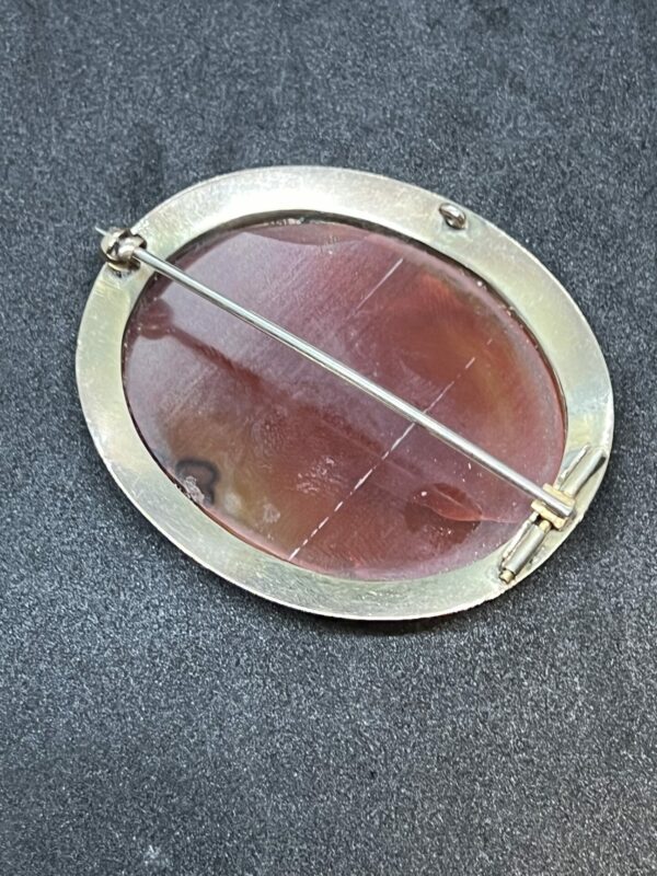 Large carnelian brooch 9ct mount 19th century - Image 4