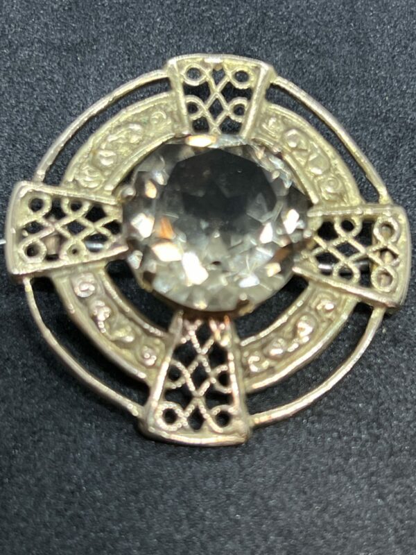 Rare 9ct gold Robert Allison Celtic brooch - Image 3
