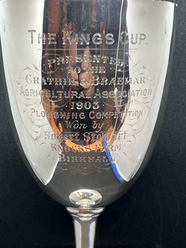Large antique silver goblet trophy - Image 2