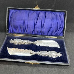 Adie and lovekin silver butter knife set