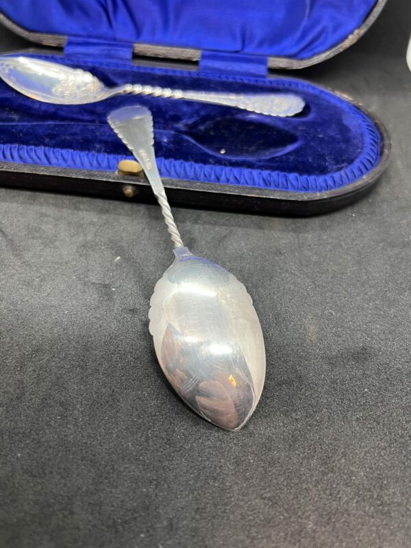 1901 John holmes solid silver jam spoons - Image 4