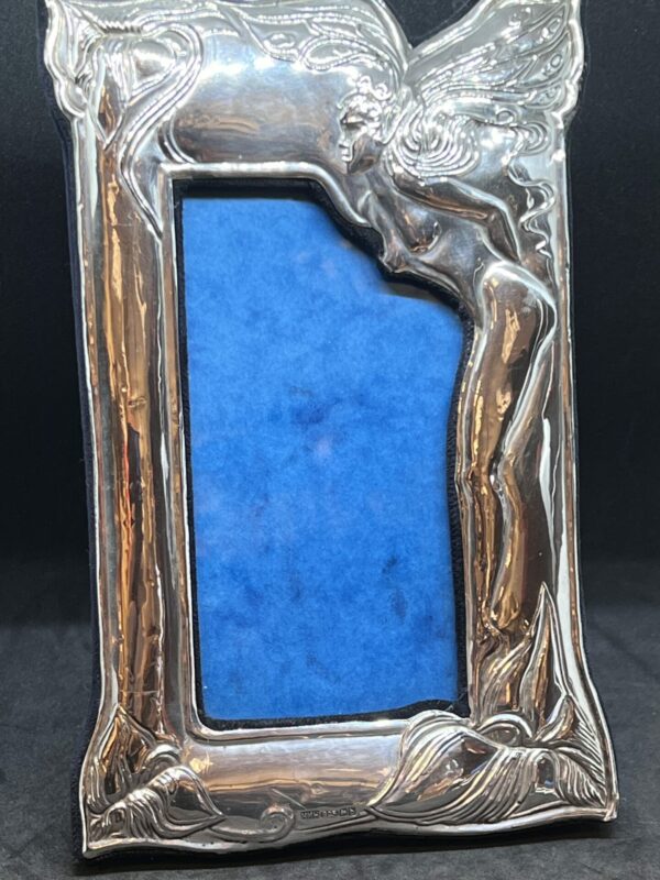 Contemporary sterling silver art nouveau style photo frame - Image 5