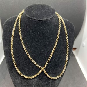 9ct gold belcher chain 30” long unisex