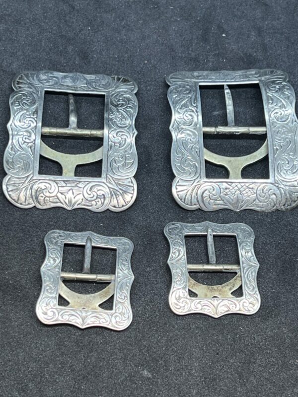 Nice set of white metal Georgian silver shoe buckles