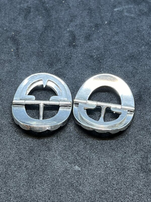 Pair of Georgian silver and paste stones buckles - Image 4