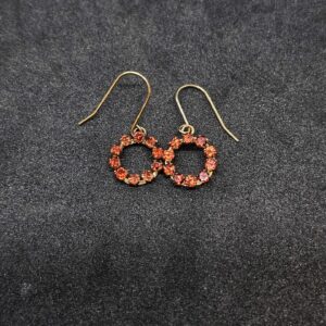 10k Garnet Drop Earrings