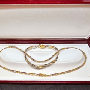 Vintage V 925 Ricco link chain & bracelet set