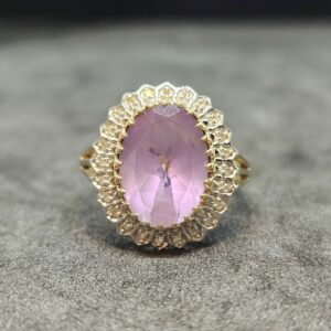 Amethyst Diamond Dress Ring