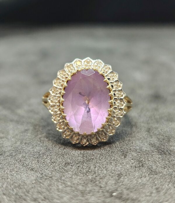 Amethyst Diamond Dress Ring