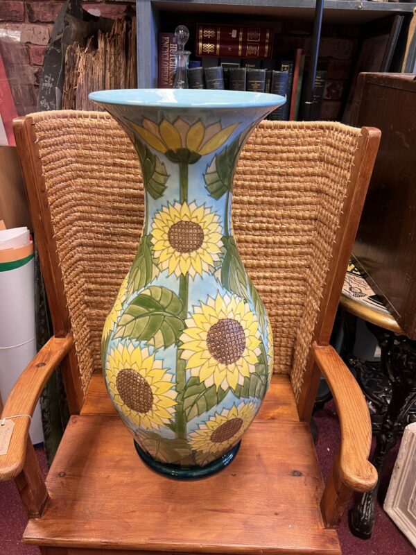 Sally tuffin huge moorcroft vase sunflower pattern