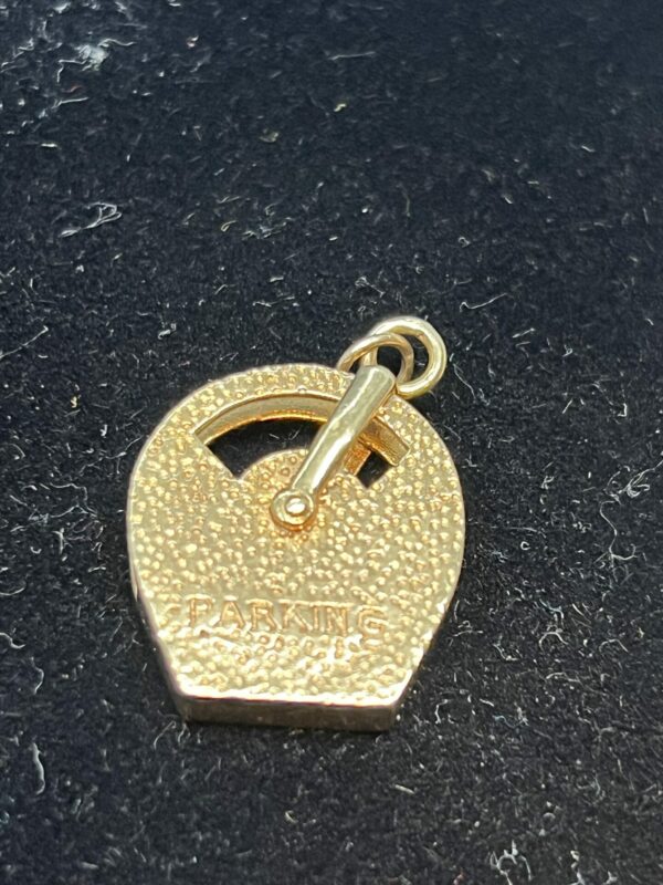 9ct gold parking meter charm coin holder