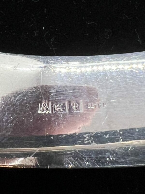 Vintage silver hinged bangle - Image 4