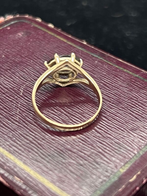 Smokey quartz ladies 9ct gold ring - Image 4