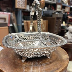 Martin hall & co silver pierced basket