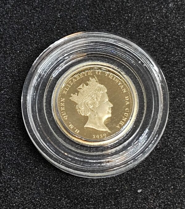 2020 Tristan Da Cunha 1/8 Sovereign - The Last Pre-Decimal Shilling - 1g Gold - Image 2