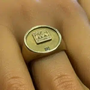 Baker oil tools 10ct gold signet ring