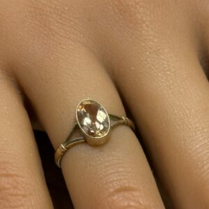9ct gold citrine ladies child’s ring