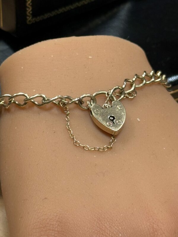 9ct gold chain and padlock bracelet