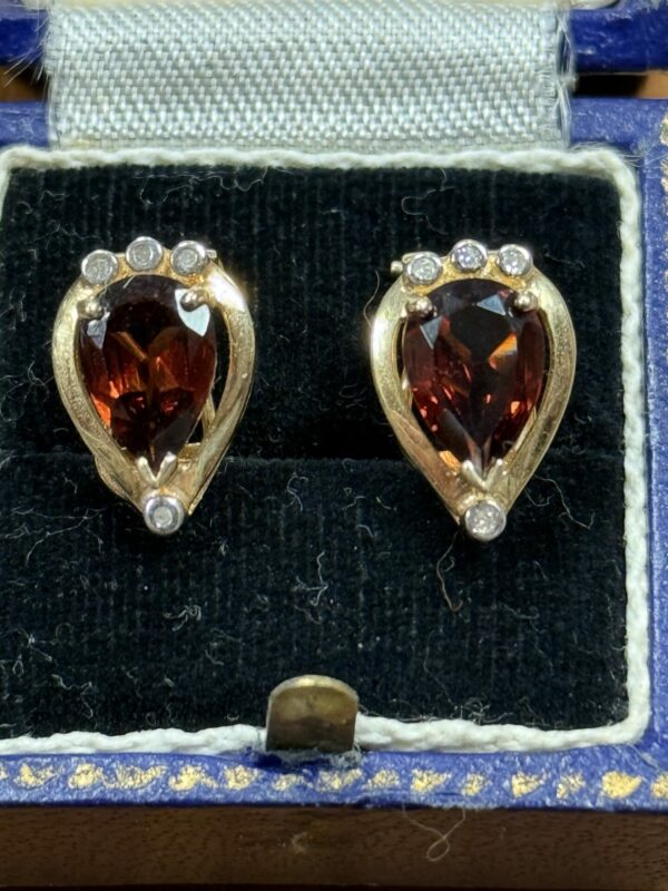 Meridian citrine and diamond earrings