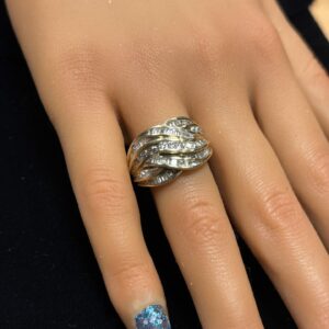 9ct gold and diamond statement ring