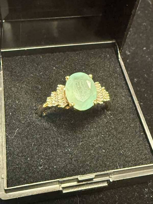 Grandidierite And diamond ladies 14ct ring - Image 4