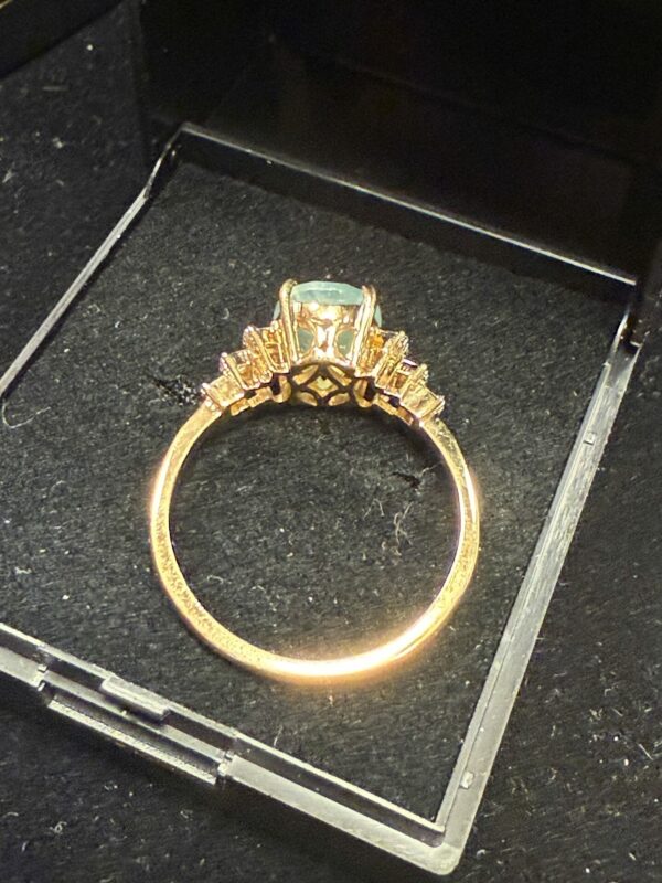 Grandidierite And diamond ladies 14ct ring - Image 6