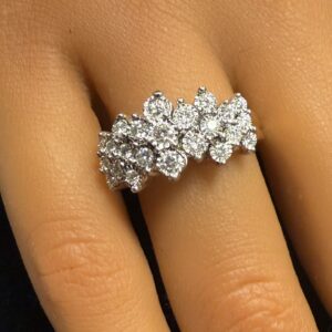10ct gold diamond cluster ring