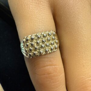 Ladies Childs 9ct gold keeper ring