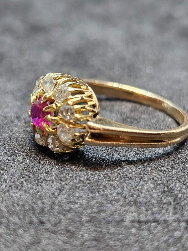 Ruby and Diamond Antique Ring - Image 2