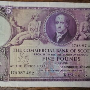 1954 Commercial Bank of Scotland £5 Note