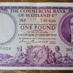 1947 Commercial Bank of Scotland £1 Banknote