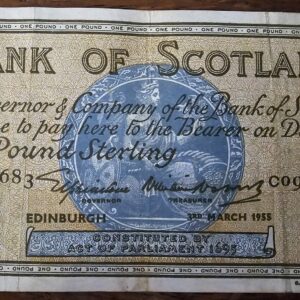 1955 Bank of Scotland £1 Banknote