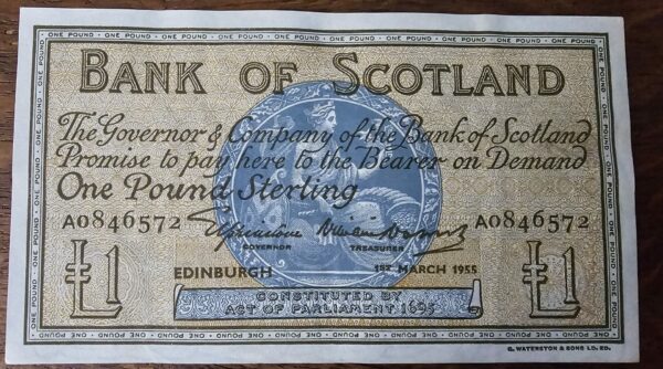 1955 Bank of Scotland £1 Banknote