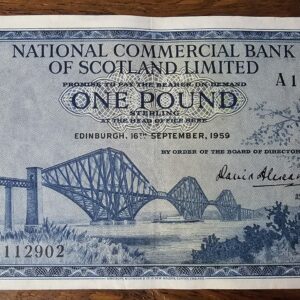 1959 National Commercial Bank of Scotland Limited £1 banknote