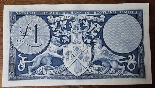 1959 National Commercial Bank of Scotland Limited £1 banknote - Image 2