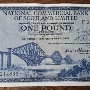 1959 National Commercial Bank of Scotland Limited £1 banknote