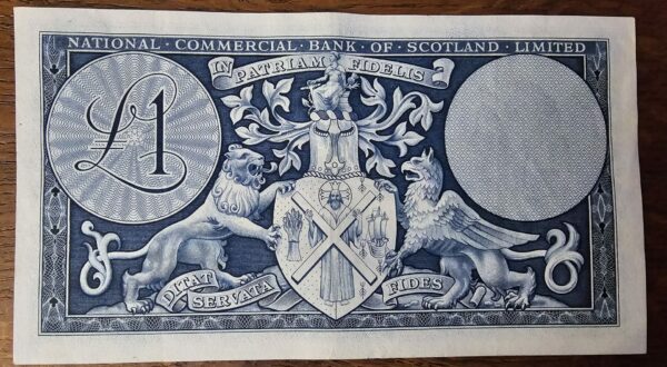 1959 National Commercial Bank of Scotland Limited £1 banknote - Image 2