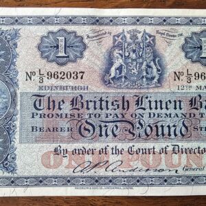 1959 The British Linen Bank £1 Banknote