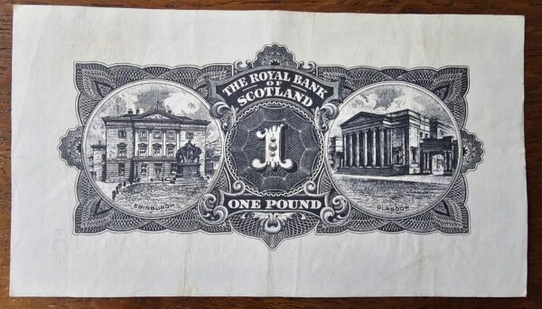 1963 Royal Bank of Scotland £1 Banknote - Image 2